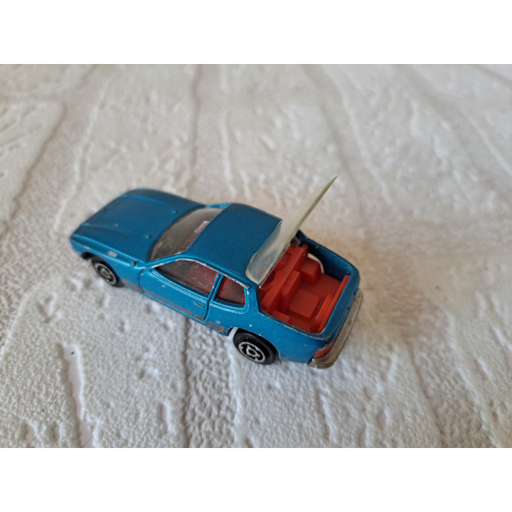 Porsche 924 1:60 Majorette 247 blauw - modelauto
