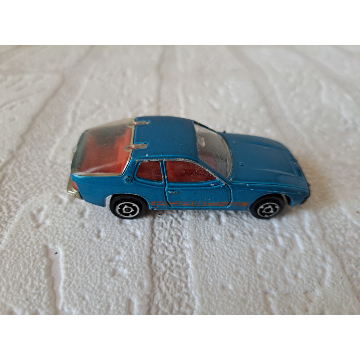 Porsche 924 1:60 Majorette 247 blauw - modelauto