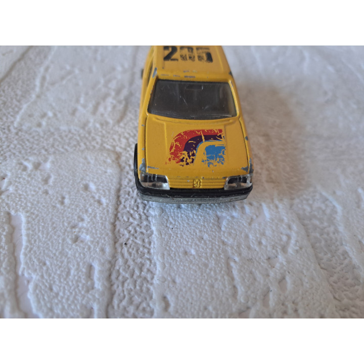Peugeot 205 GTI 1:53 Majorette 281 donkergeel - modelauto
