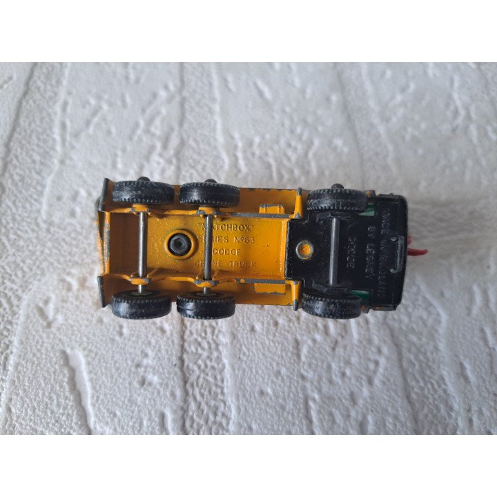 Dodge kraanwagen 1:86 Matchbox mb63 rood haak - modelauto