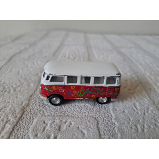 Volkswagen Combi bus Love and Peace 1:64 Kinsmart