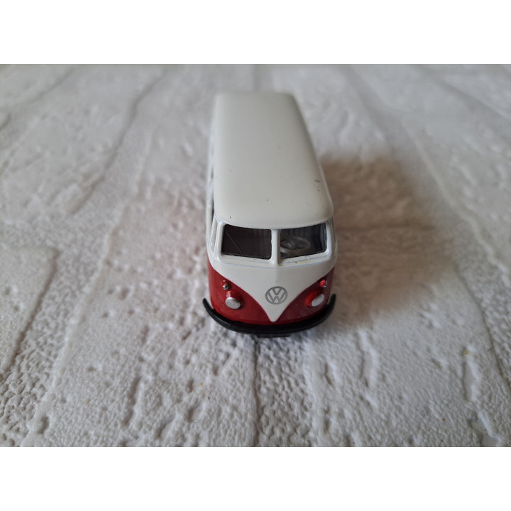 Volkswagen combi bus met terugtrekmotor 1:60 Welly - modelauto