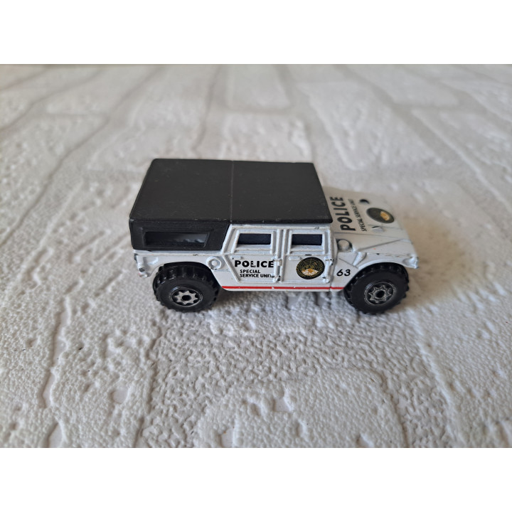Hummer H1 Humvee Politie Special Service Unit 6.5x3.5x2.5cm - modelauto