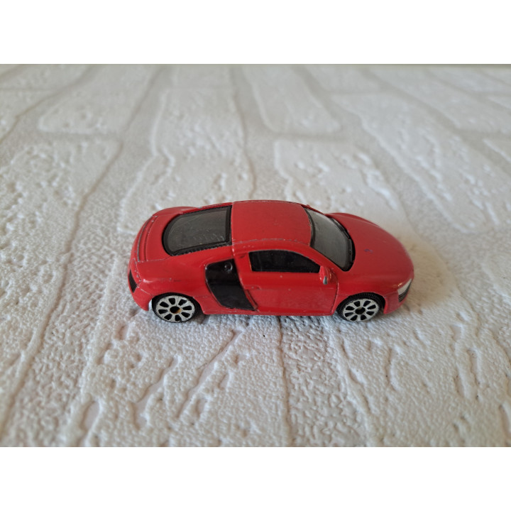 Audi R8 Dickie 7x3x2cm rood - modelauto