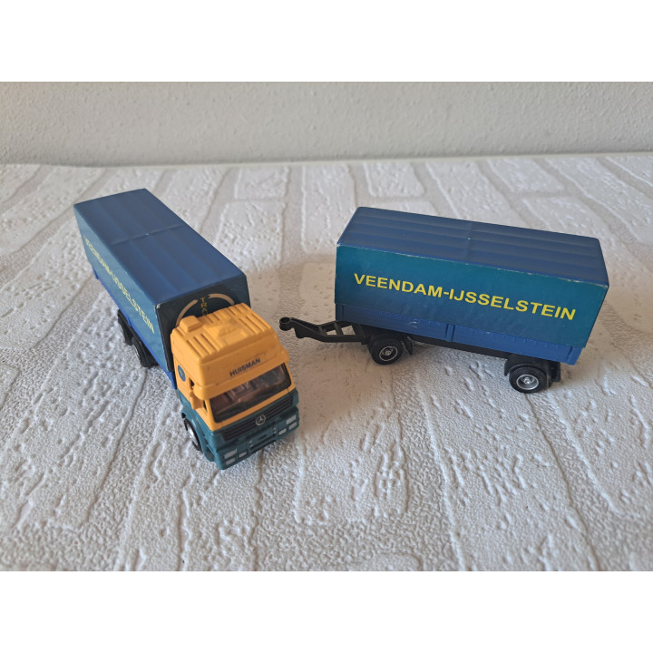 Mercedes SK 1850 vrachtwagen Huisman Kentoys 25x3.5x6cm - modelauto