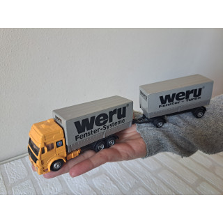 Mercedes SK 1850 vrachtwagen Weru Kentoys 25x3.5x6cm