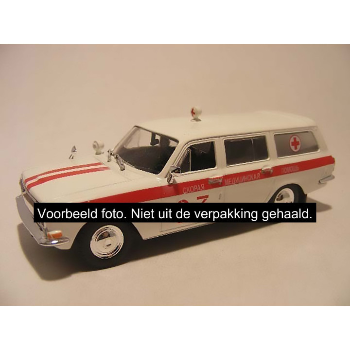 GAZ 24 03 Volga Ambulance USSR 1:43 Deagostini Onbeschadigd - modelauto