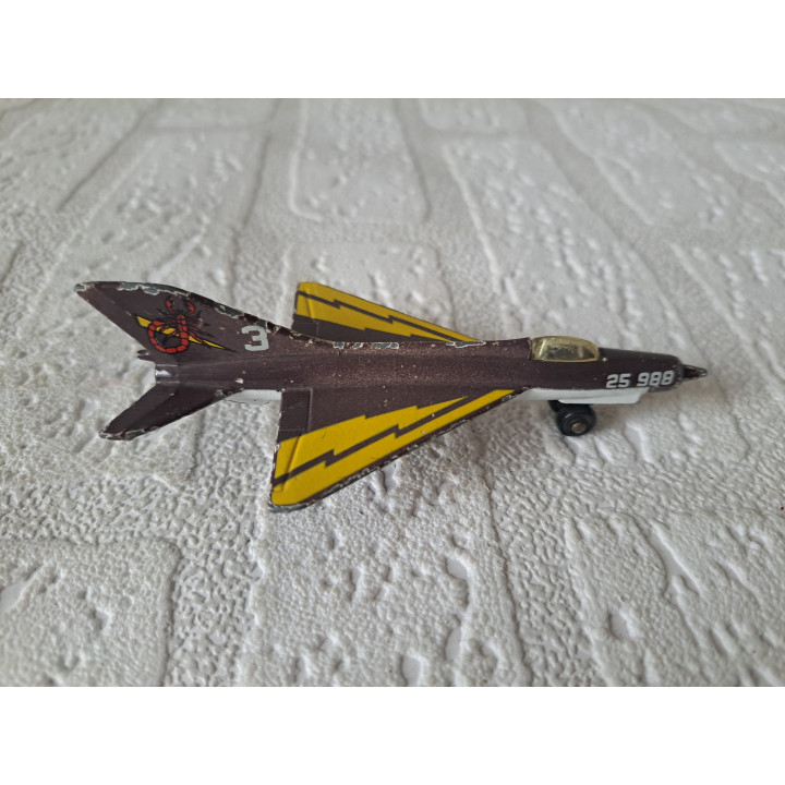 MIG 21 straaljager Matchbox Sky Busters SB6 10.5x5.5x3.5cm - vliegtuig