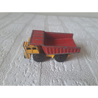 Faun Quarry kiepwagen 1:140 Matchbox MB58 rood-geel Faun Quarry kiepwagen 1:140 Matchbox MB58 rood-geel
