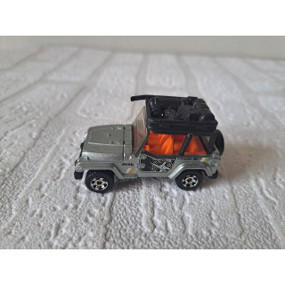 Jeep Wrangler 1998 1:56 Matchbox zilverkleurig