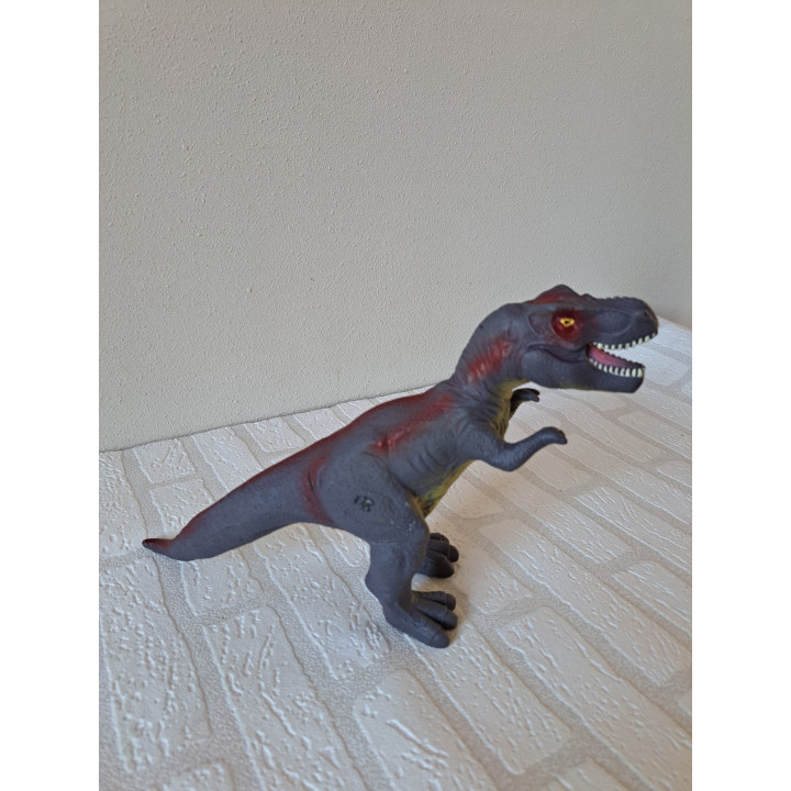 Rubber Dinosaur Tyrannosaurus Grey 34x9x20cm Toy Model