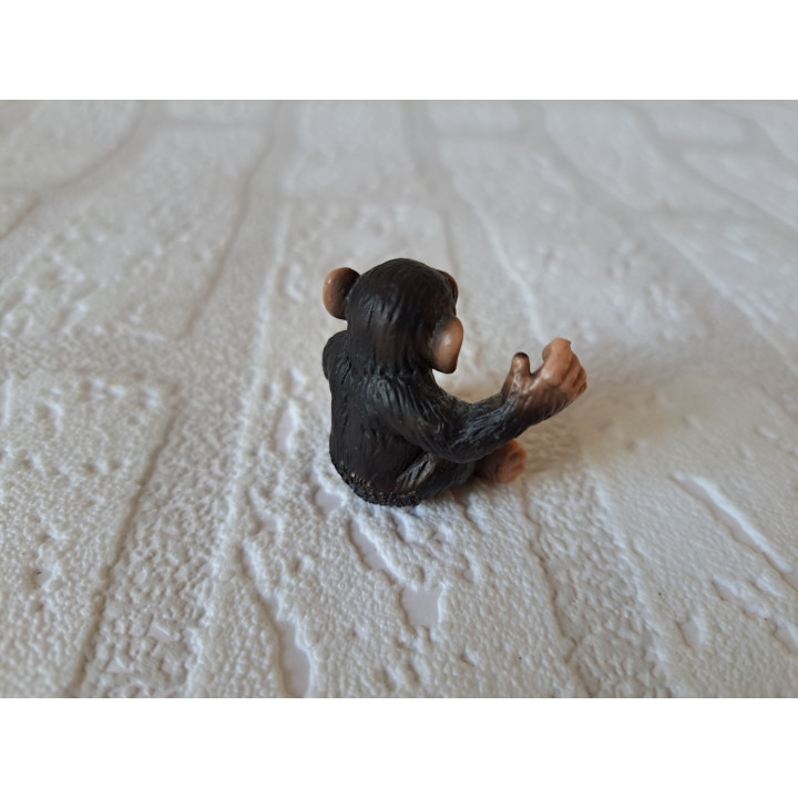 Chimpansee baby van hard rubber Schleich 14192 3.5x2x3.5cm -  dierfiguren