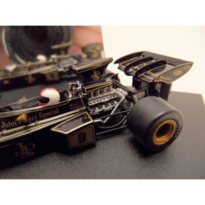 Lotus 72 D formule 1 1:43 British GP 1972 Dave Walker Quartzo 4023