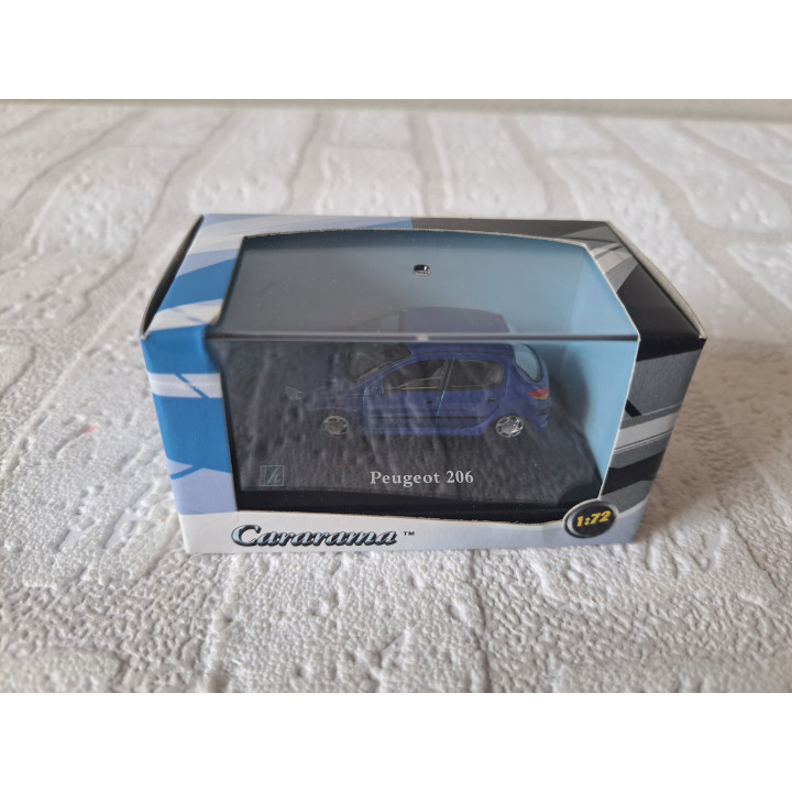 Peugeot 206 2001 1:72 Cararama - Hongwell blauw - modelauto
