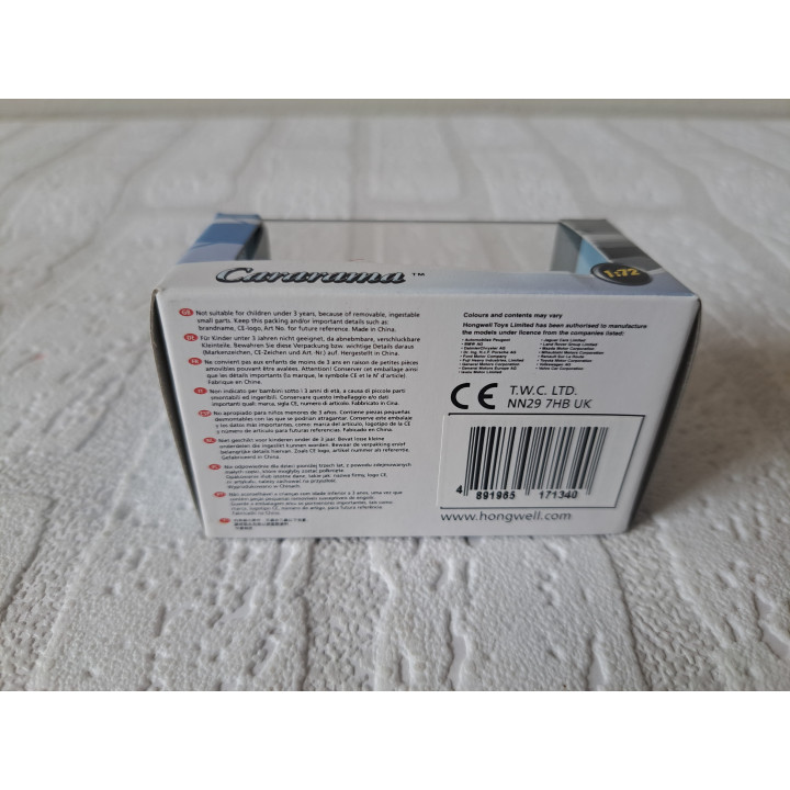 Peugeot 206 2001 1:72 Cararama - Hongwell blauw - modelauto