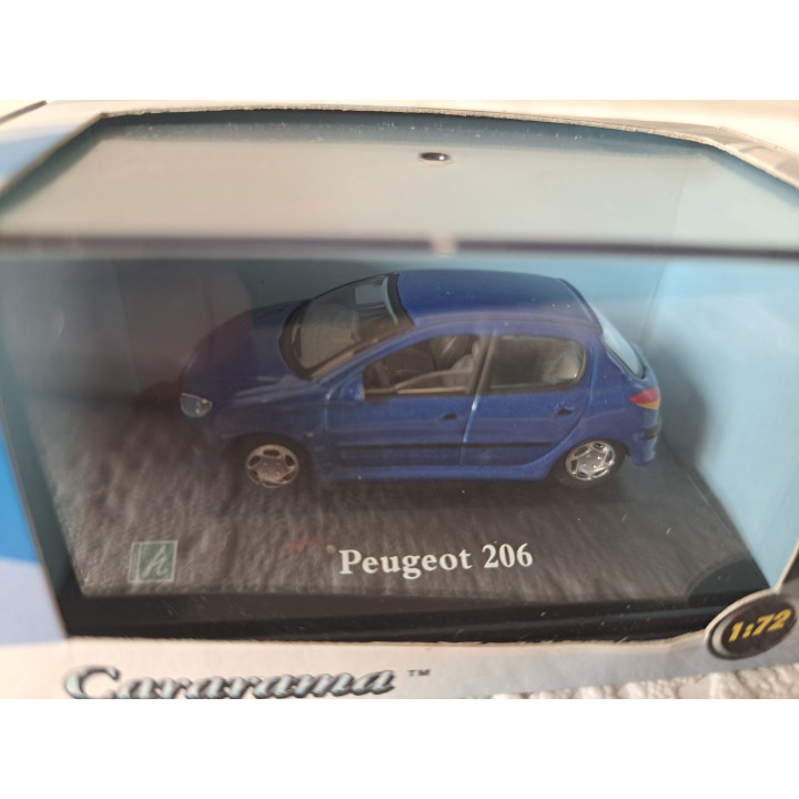 Peugeot 206 2001 1:72 Cararama - Hongwell blauw - modelauto