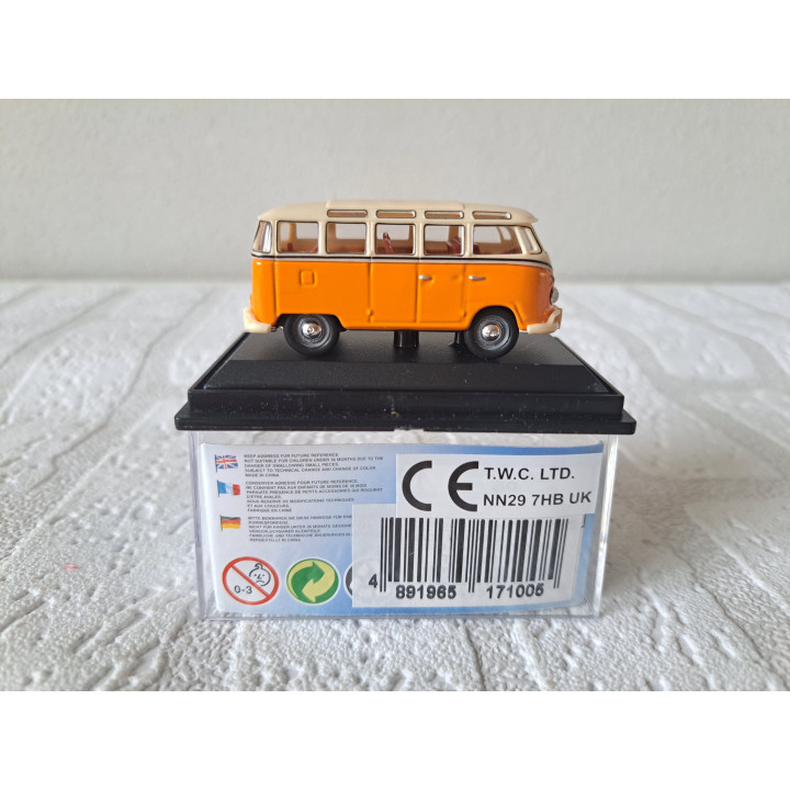 Volkswagen Samba bus T1 1:72 Cararama - Hongwell oranje - modelauto