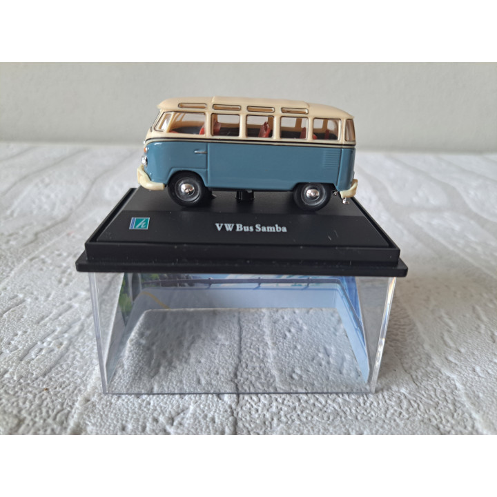 Volkswagen T1 Samba 1:72 Cararama - Hongwell blauw