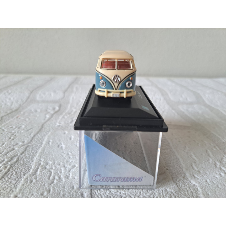 Volkswagen Samba bus T1 1:72 Cararama - Hongwell blauw - modelauto