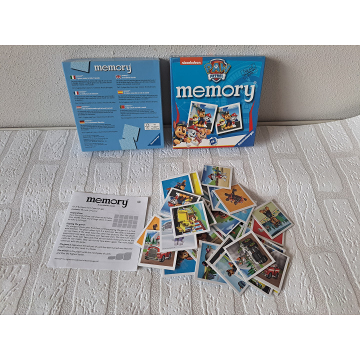 Memory Paw patrol Nickelodeon Ravensburger 14.5x14.5x3.5cm