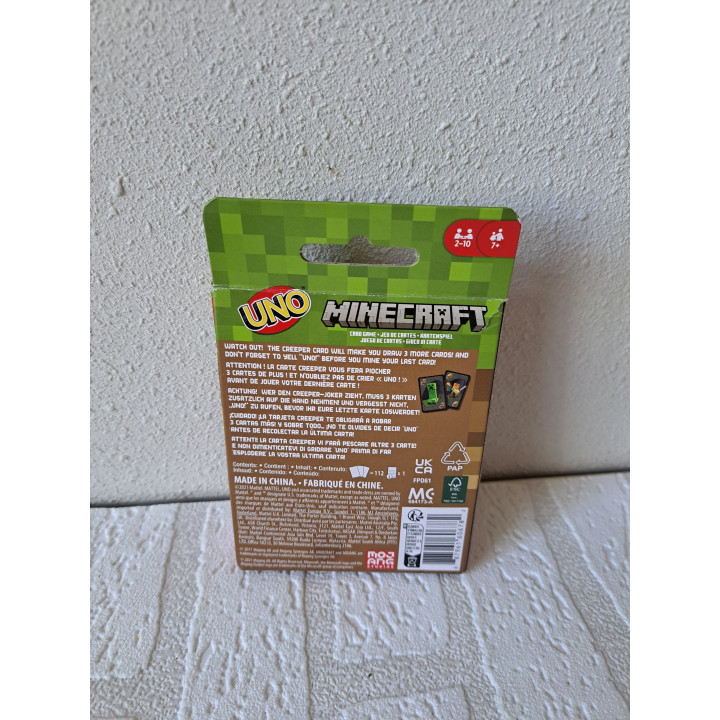 Minecraft Games kaartspel UNO 9x14,5x2cm - kaartspellen