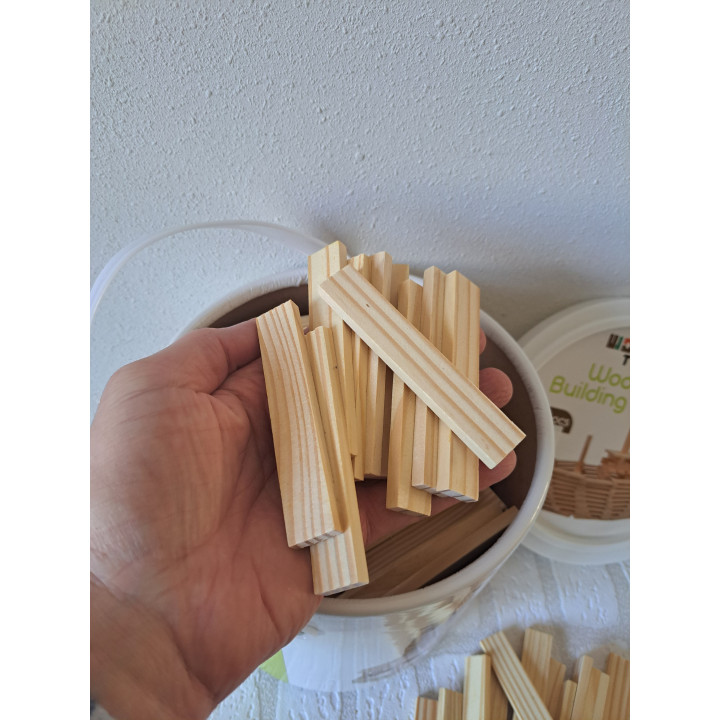 198 houten bouwblokken D20xH20cm - houtenblokken