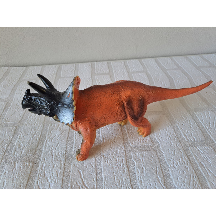 Rubber dinosaurus Triceratops 32.5x7x12.5cm (2) -  Dino