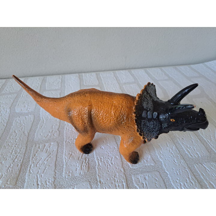 Rubber Dinosaurus Triceratops 32.5x7x12.5cm Dino Speelgoed