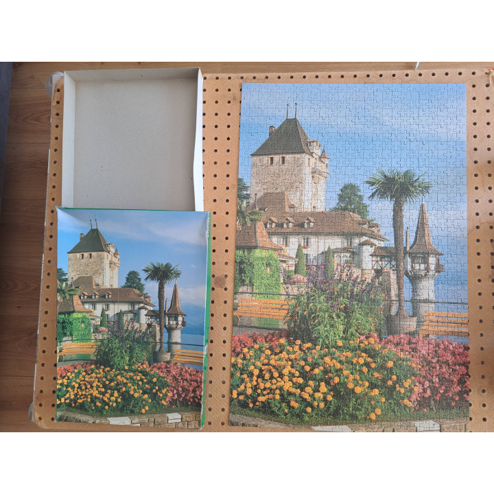 Kasteel van Oberhofen Europuzzel 1000 stukjes 44x68cm