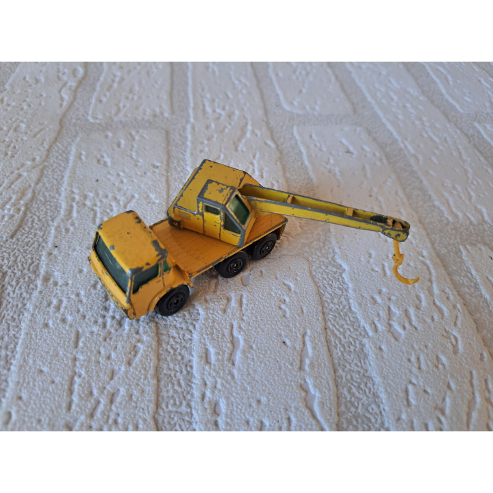 Dodge kraanwagen 1:86 Matchbox mb63 geel haak - modelauto