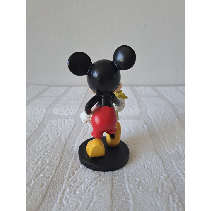 Mickey Mouse van kunsthars met bos bloemen Disney 7x6x11.5cm- disney figuren