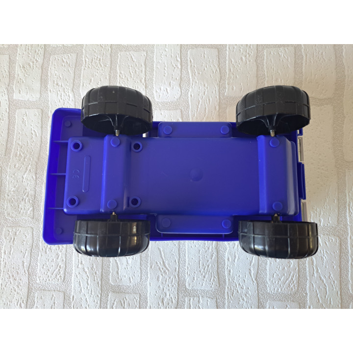 Politievrachtwagen van kunststof 6 vormblokken 25x14x17.5cm - speelgoed