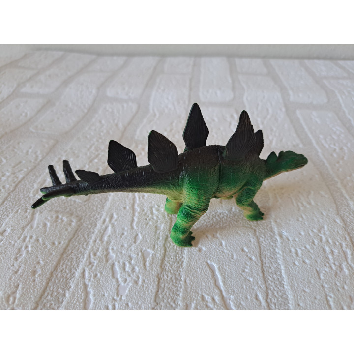 Stegosaurus dinosaurus van hard rubber 430-P19 15x3.5x7.5cm - dinosaurus Stegosaurus dinosaurus van hard rubber 430-P19 15x3.5x7.5cm - dinosaurus