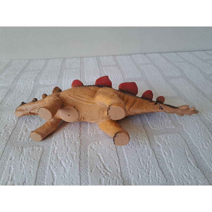 Stegosaurus Dinosaur Made Of Rubber Play Figure For Kids