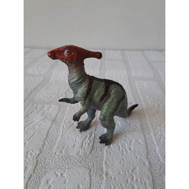 Parasaurolophus dinosaurus van hard rubber 13x4x9.5cm - dinosaurus
