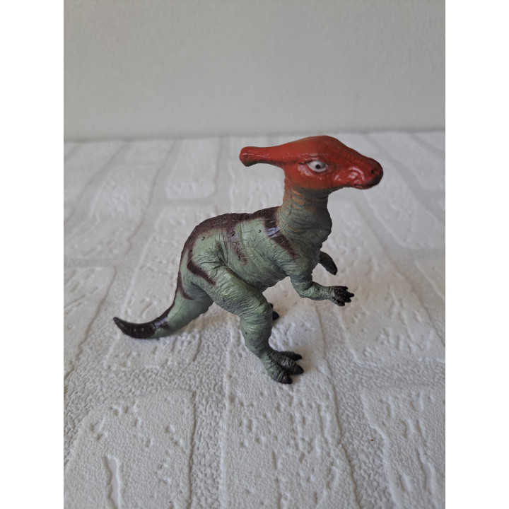 Parasaurolophus dinosaurus van hard rubber 13x4x9.5cm - dinosaurus