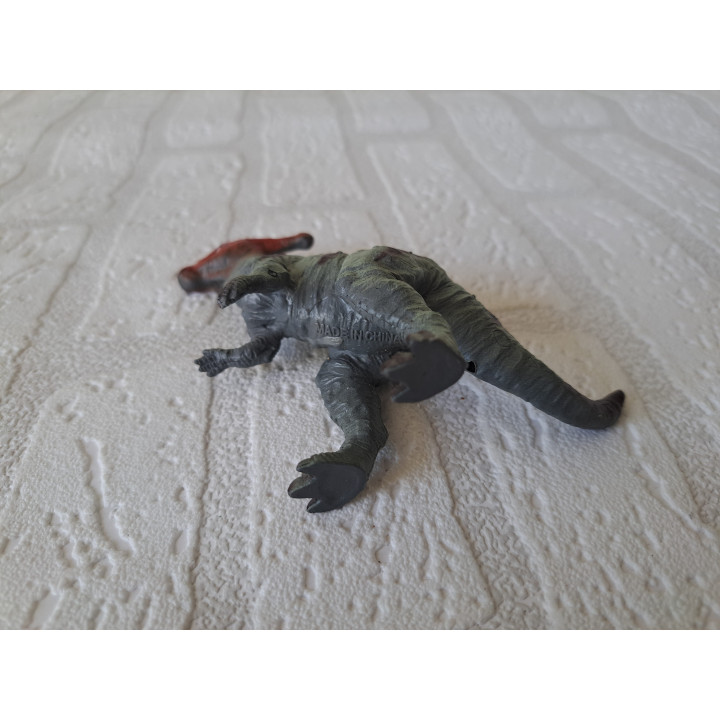 Parasaurolophus dinosaurus van hard rubber 13x4x9.5cm - dinosaurus