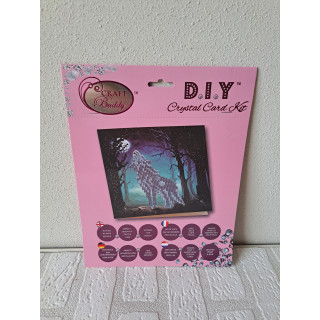 Wolf Diamond Painting Crystal card kit Craft Buddy 18x18cm