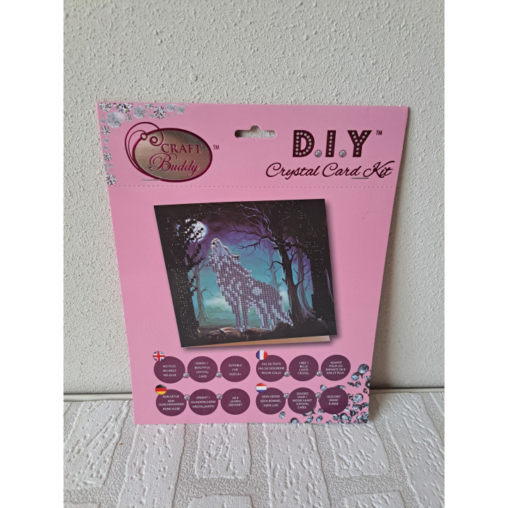 Wolf Diamond Painting Crystal card kit Craft Buddy 18x18cm