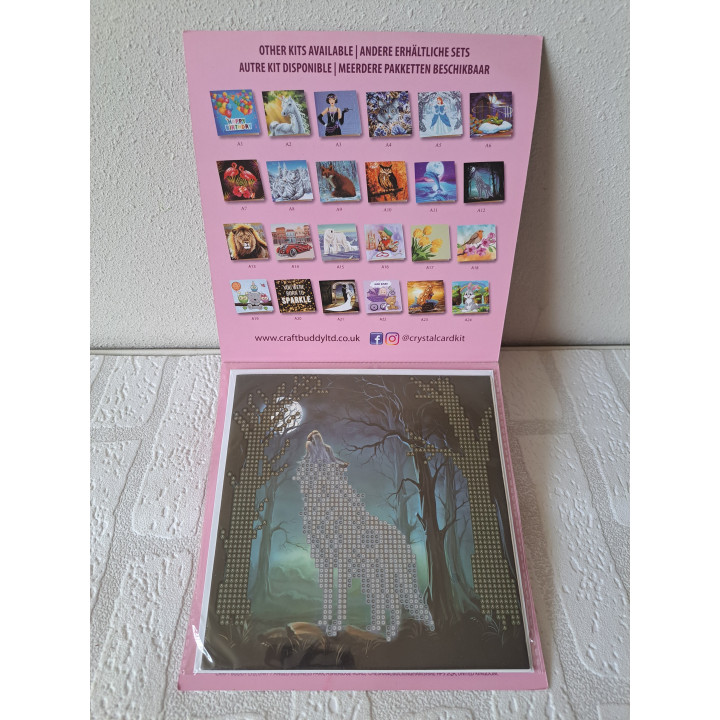 Wolf Diamond Painting Crystal card kit Craft Buddy 18x18cm - diamond Painting