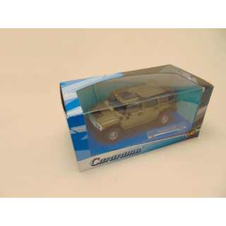 Hummer H2 met Sunroof 1:43 Cararama groengrijs