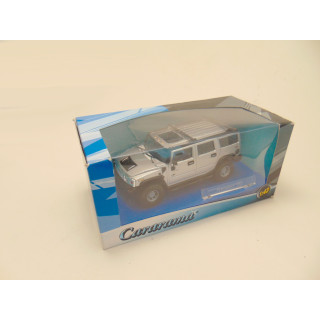 Hummer H2 met Sunroof 1:43 Cararama zilverkleurig