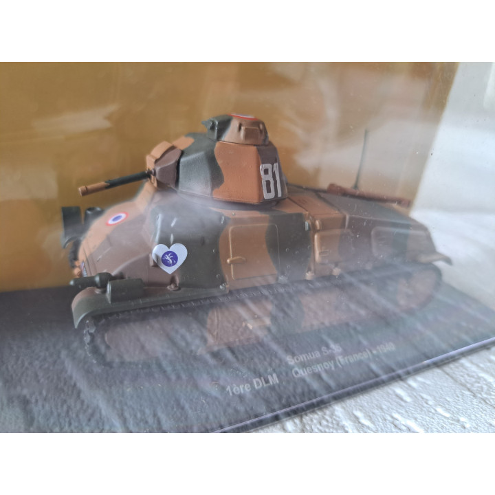 Somua S35 1st DLM Quesnoy Frankrijk 1940 12x5x6cm militair - militair
