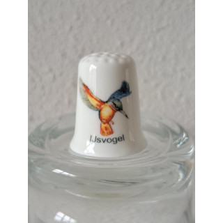 Kingfisher porcelain thimble