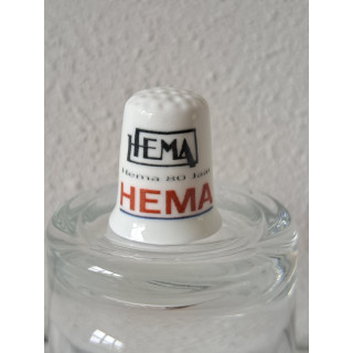 Logos Hema 80 jaar vingerhoedje