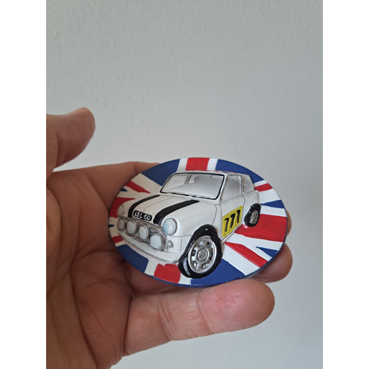 Mini Cooper 3D keukenmagneetje van kunsthars wit (1)