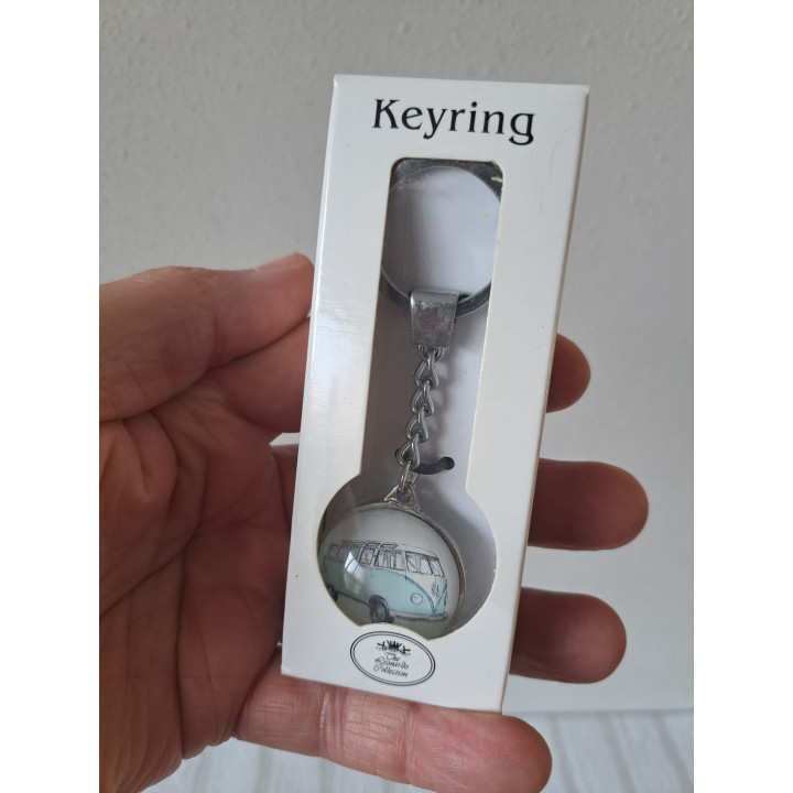 Volkswagen T1 Combi Bus Metal and Glass Keyring The Leonardo Collection