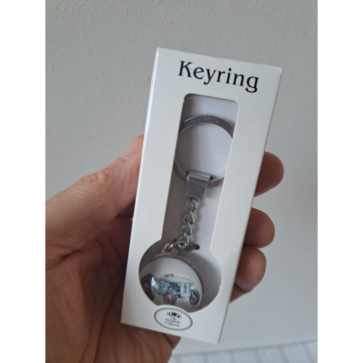 Ferguson T20 tractor sleutelhanger van metaal en glas
