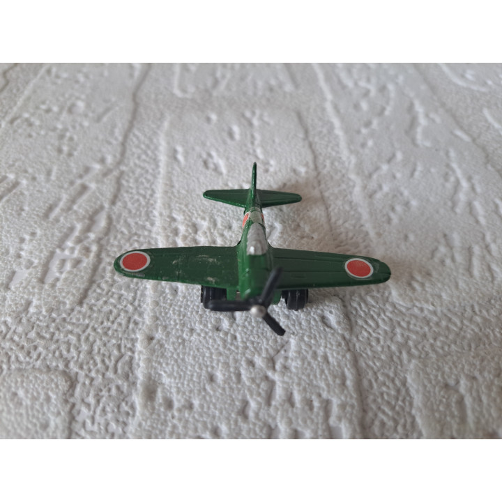 Mitsubishi A6M Zero vliegtuig ww2 van metaal 4x5.5x1.5cm (2) - oorlogsvliegtuigen