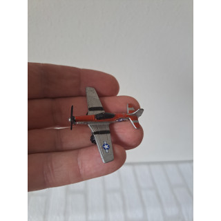 P-51 Mustang vliegtuig ww2 van metaal 4.5x5.5x1.5cm (3)